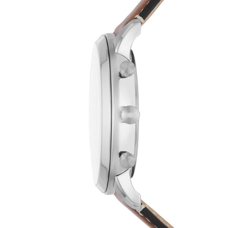 フォッシル メンズ 腕時計 アクセサリー Men's Neutra Chronograph Brown Leather Strap Watch, 44mm｜revida2｜02