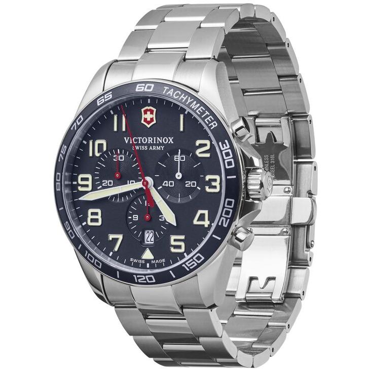 ビクトリノックス メンズ 腕時計 アクセサリー Swiss Army Men's Chronograph FieldForce Stainless Steel Bracelet Watch 42mm｜revida2｜04