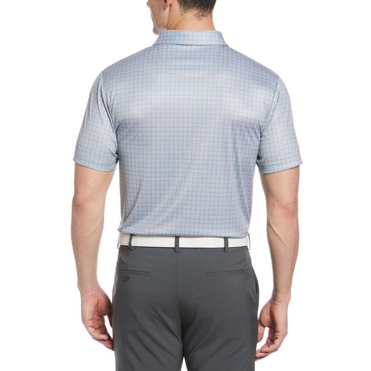 購入OK ピージーエーツアー メンズ ポロシャツ トップス Men´s Plaid Print Short-Sleeve Performance Polo Shirt