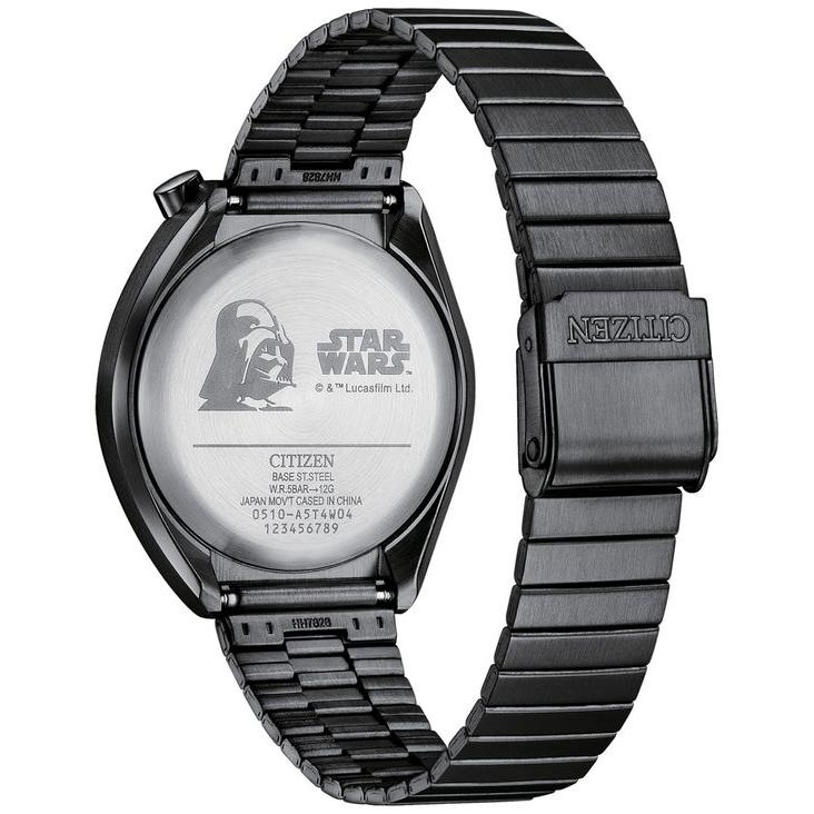 シチズン メンズ 腕時計 アクセサリー Men's Chronograph Star Wars Darth Vader Black-Tone Stainless Steel Bracelet Watch 38mm｜revida2｜03