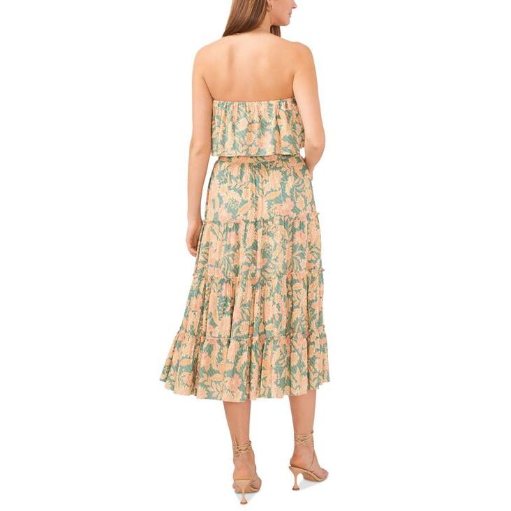 翌日発送 ワンステイト レディース ワンピース トップス Women´s Floral-Print Strapless Ruffle-Tiered Midi Dress