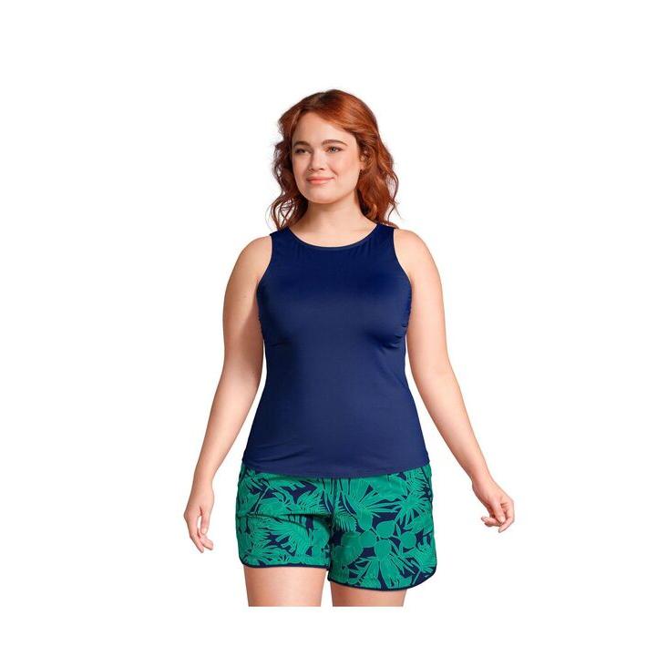 ランズエンド　レディース　トップのみ　Women's　Plus　UPF　Long　Tankini　Modest　Top　Neck　Size　50　Swimsuit　水着　High