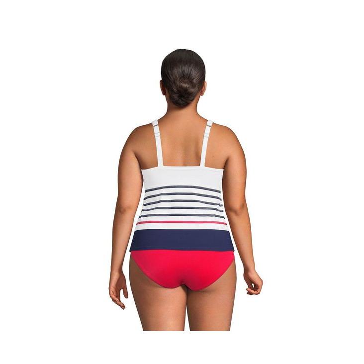 ランズエンド　レディース　トップのみ　Tankini　Swimsuit　Plus　水着　Square　Underwire　Neck　Straps　Top　Adjustable　Size　Women's
