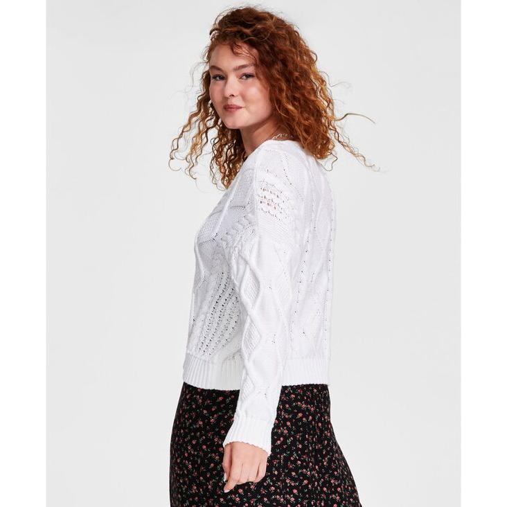 本日終了P2倍50%OFF ラッキーブランド レディース アウター ニット・セーター カーディガン Women´s Cable-Stitch Long-Sleeve Cardigan