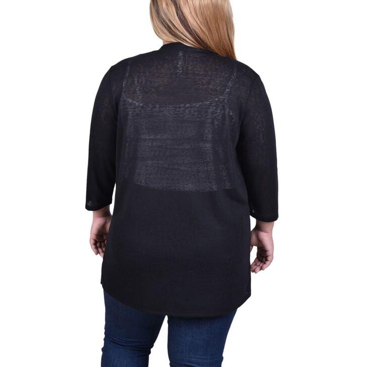 売れ筋公式店 ニューヨークコレクション レディース アウター ニット・セーター カーディガン Plus Size 3/4 Sleeve Two Pocket Cardigan Sweater