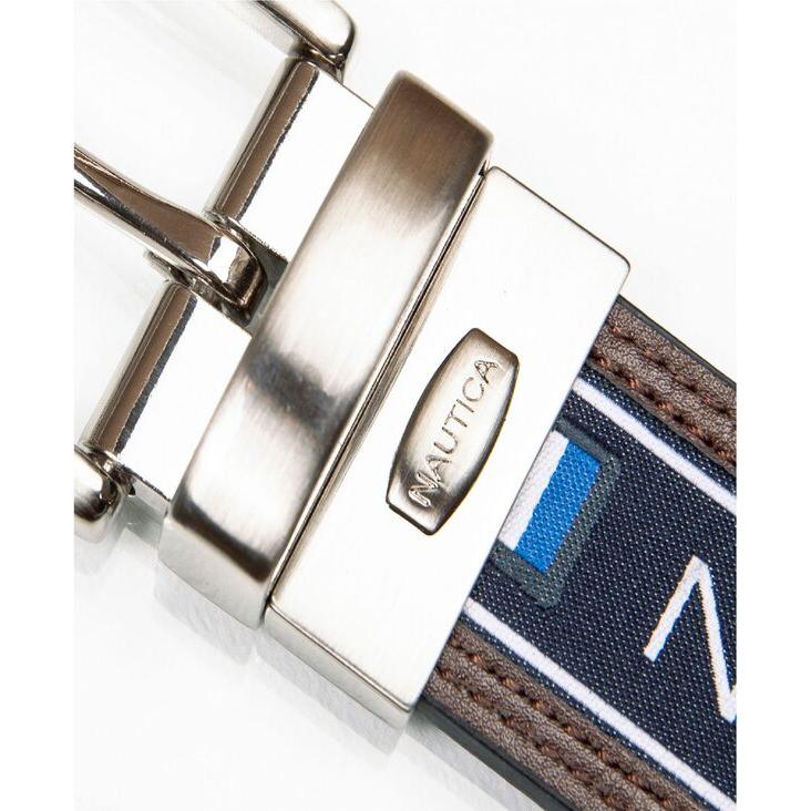 ナウティカ メンズ ベルト アクセサリー Men's Reversible Flag Belt｜revida2｜02