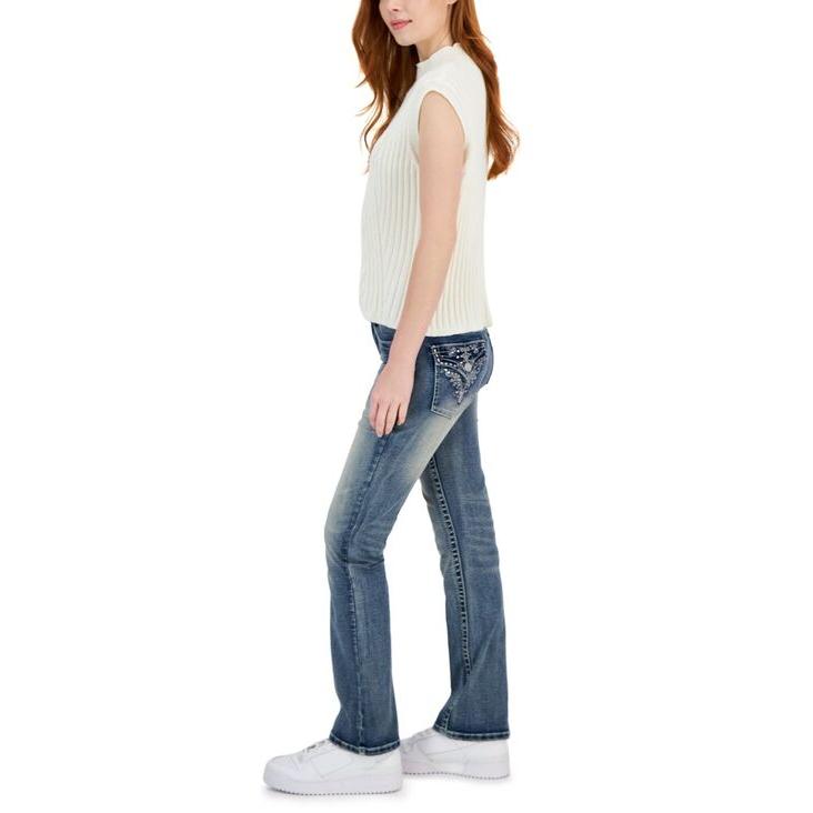 ドールハウス レディース ボトムス デニムパンツ ジーンズ Juniors' Mid-Rise Embellished-Pocket Jeans｜revida2｜03