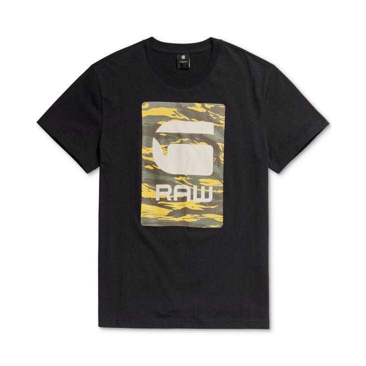ジースター メンズ Tシャツ トップス Men's Camo Logo Box T-Shirt｜revida2｜04