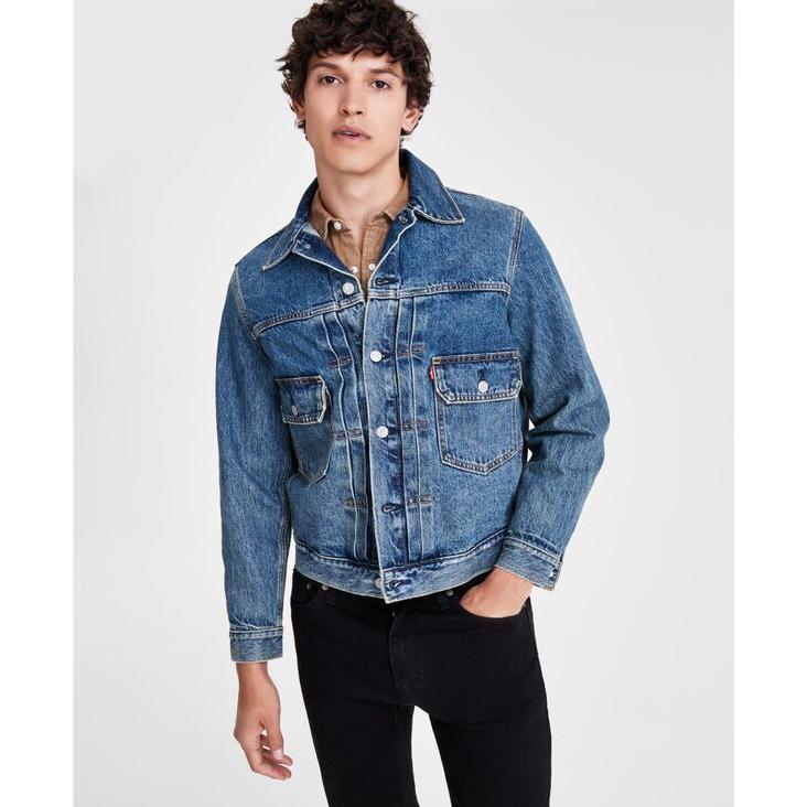 リーバイス メンズ ジャケット・ブルゾン アウター Men's Type 2 Relaxed-Fit Denim Trucker Jacket｜revida2｜03