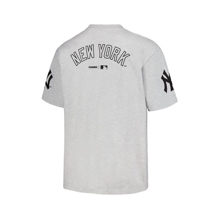 プレジャーズ メンズ Tシャツ トップス Men's Gray New York Yankees Team T-shirt｜revida2｜02