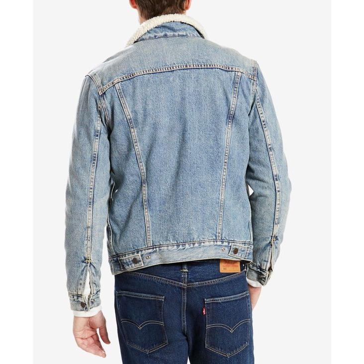 リーバイス メンズ ジャケット・ブルゾン アウター Men's Regular Fit Sherpa Denim Trucker Jacket｜revida2｜02