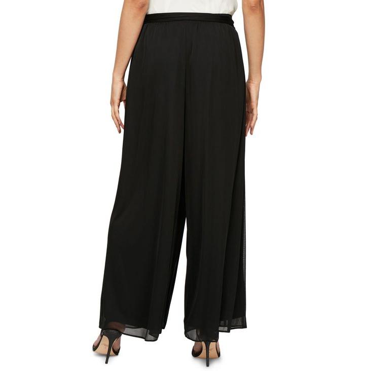 限定セット アレックスイブニングス レディース ワンピース トップス Sash-Belt Wide-Leg Pants， Regular & Petite Sizes