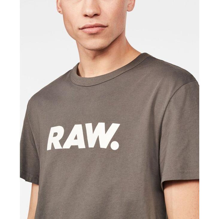 ジースター メンズ Tシャツ トップス Men's Holorn RAW Graphic Logo Crewneck T-Shirt｜revida2｜04