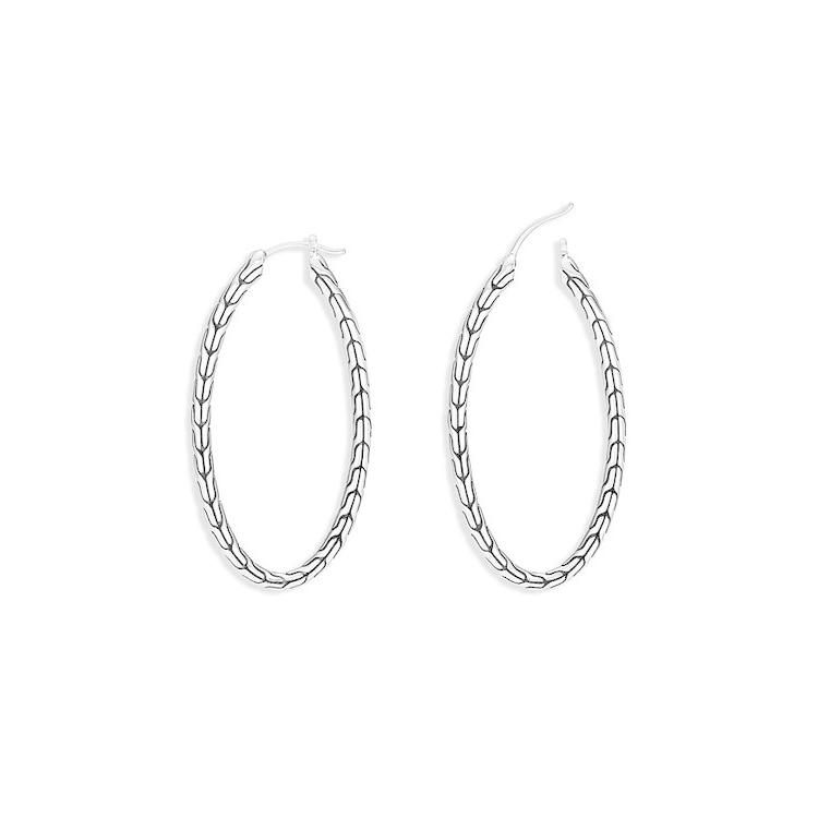 直売安い ジョン・ハーディー レディース ピアス・イヤリング アクセサリー Sterling Silver Classic Chain Hoop Earrings