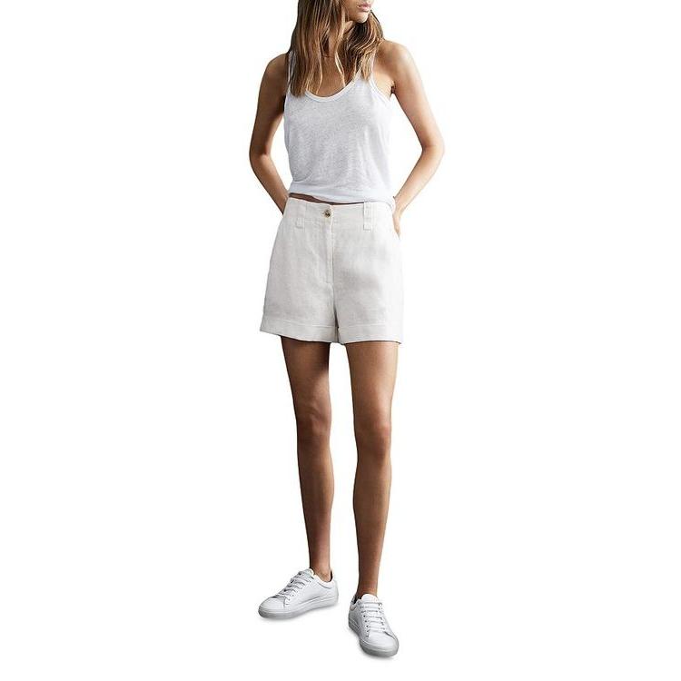 毎日出荷送料無料 レイス レディース ハーフパンツ・ショーツ ボトムス Demi Garment Dyed Linen Shorts