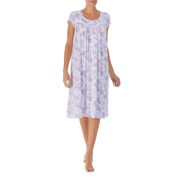 ハンロ レディース ナイトウェア アンダーウェア Satin-Embellished Short-Sleeve Nightgown