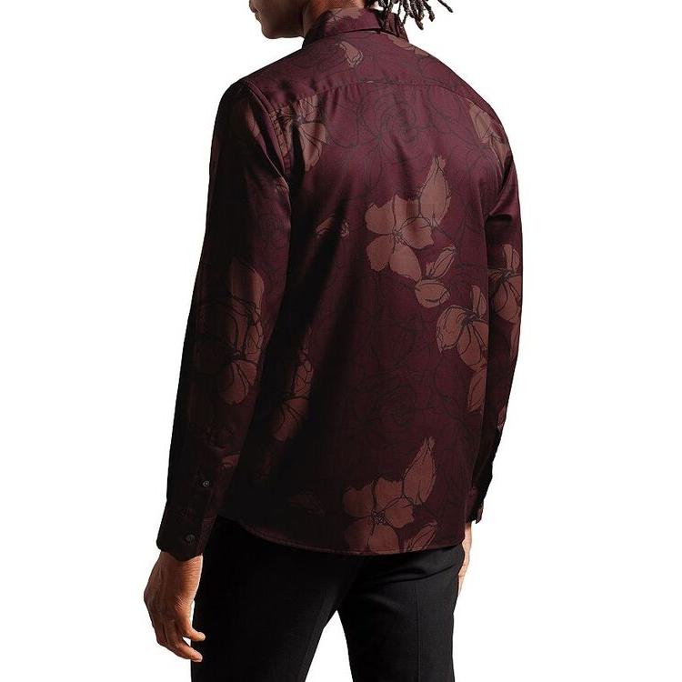 テッドベーカー メンズ シャツ トップス Bobbio Floral Print Long 
