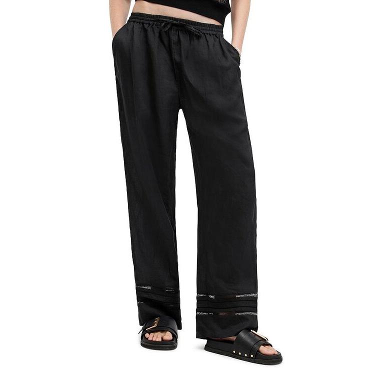 オールセインツ レディース カジュアルパンツ ボトムス Jade Ladder Trim Pants 614989845black