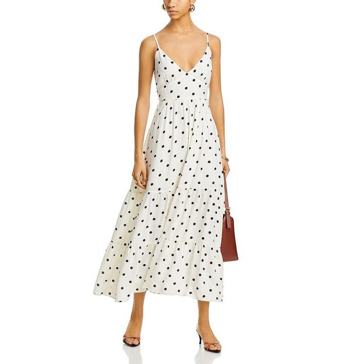 バラ売り価格 アクア レディース ワンピース トップス Dot Strappy Back Maxi Dress - 100% Exclusive