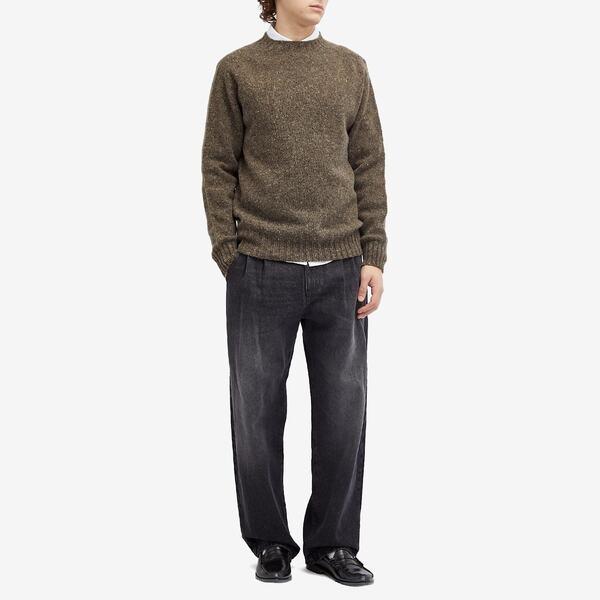 メンズ ニット・セーター アウター Howlin' Terry Donegal Crew Knit 【ルーズシルエットケーブル】