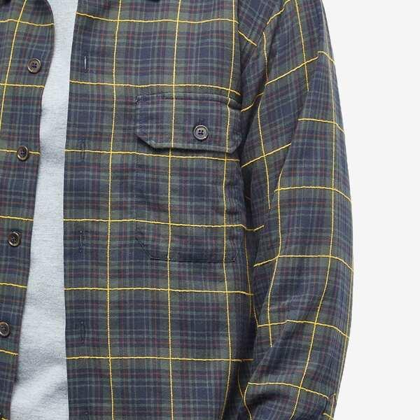 ユニバーサルワークス メンズ シャツ トップス Universal Works Herringbone Check Utility Shirt｜revida2｜05