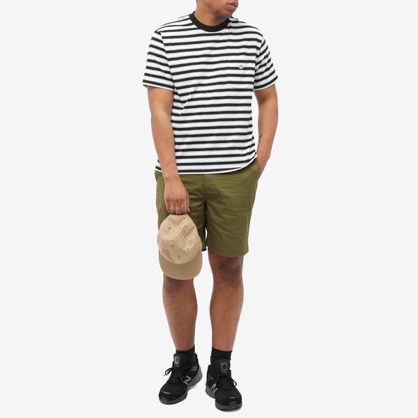 ダントン メンズ Tシャツ トップス Danton Stripe Pocket Tee 約88cm