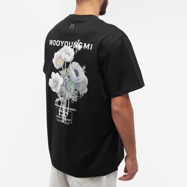 ウーヨンミ メンズ Tシャツ トップス Wooyoungmi Back Flower Logo T-Shirt｜revida2｜03