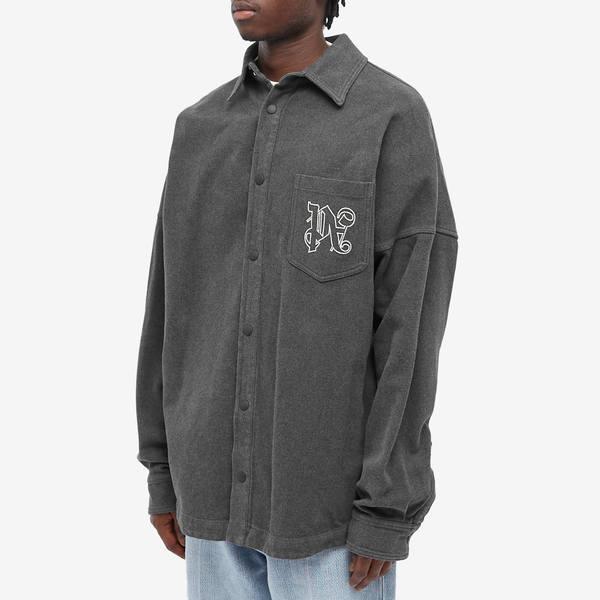 「超メルカリ市」 パーム・エンジェルス メンズ シャツ トップス Palm Angels Monogram Overshirt 【WS2475612083】(89232円)