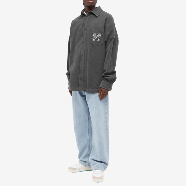 「超メルカリ市」 パーム・エンジェルス メンズ シャツ トップス Palm Angels Monogram Overshirt 【WS2475612083】(89232円)