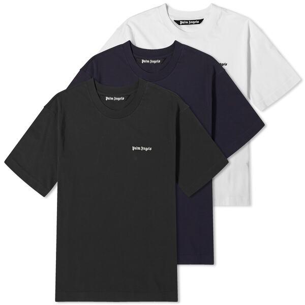 パーム・エンジェルス メンズ Tシャツ トップス Palm Angels Classic Logo T-Shirt - 3 Pack | Palm Angels