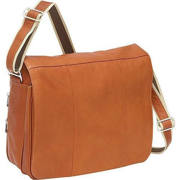 ピエル レザー メンズ ショルダーバッグ バッグ Piel Leather Expandable Messenger Bag b0