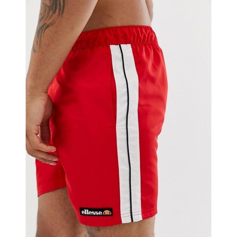 エレッセ メンズ ハーフパンツ・ショーツ 水着 Ellesse Apiro taping swim short in 赤 exclusive at ASOS エレッセ メンズ ハーフパンツ・ショーツ 水着 Ellesse Apiro taping swim short in 赤 exclusive at ASOS