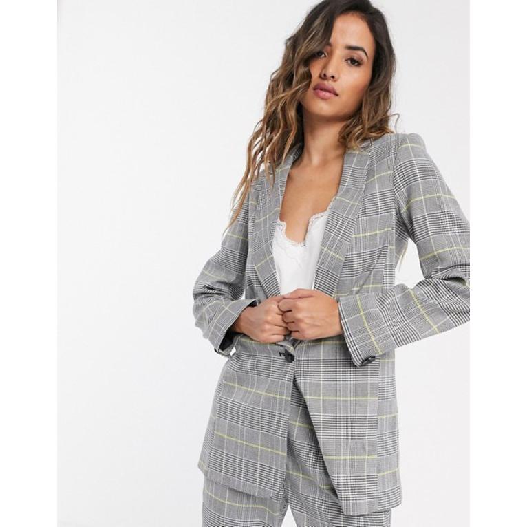 人気No.1 クローゼットロンドン レディース ジャケット・ブルゾン アウター Closet London boxy tailored jacket in light check, リミー 3053e897
