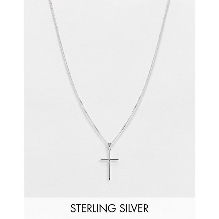 デザインビーロンドン メンズ ネックレス チョーカー アクセサリー DesignB 商品 Exclusive cross with sterling silver pendant SALE 64%OFF neckchain