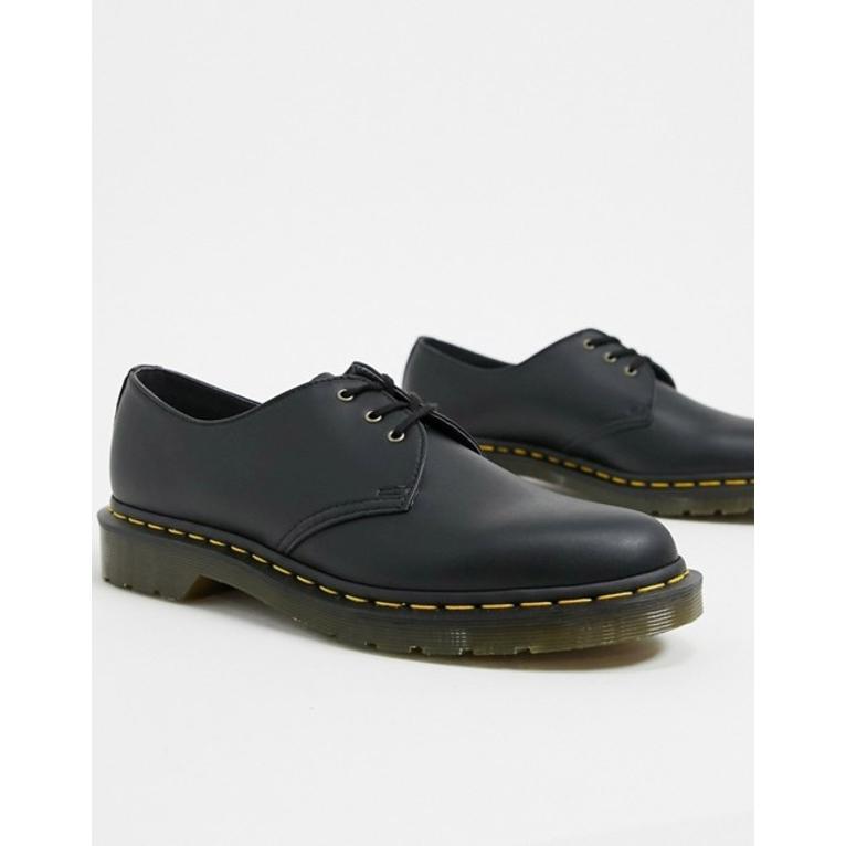 ドクターマーチン メンズ ブーツ レインブーツ シューズ Dr Martens Vegan 1461 3 Eye Shoes In Black 正規