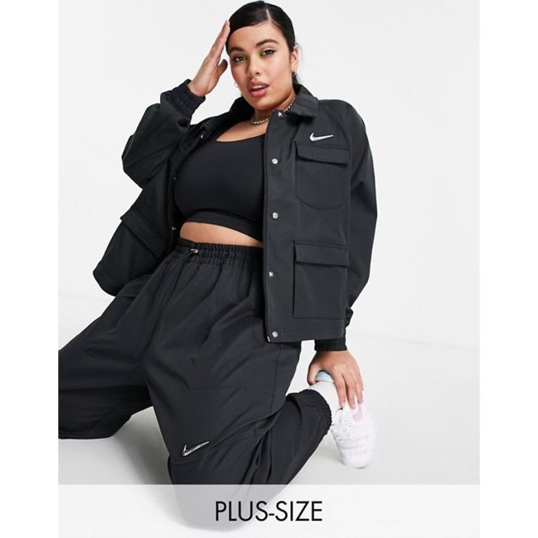 まとめ買いでお得 ナイキ レディース ジャケット ブルゾン アウター Nike Plus Swoosh Woven Jacket In Black With Utility Pockets クーポン利用で半額 Wordpress Mgconsultora Com Ar
