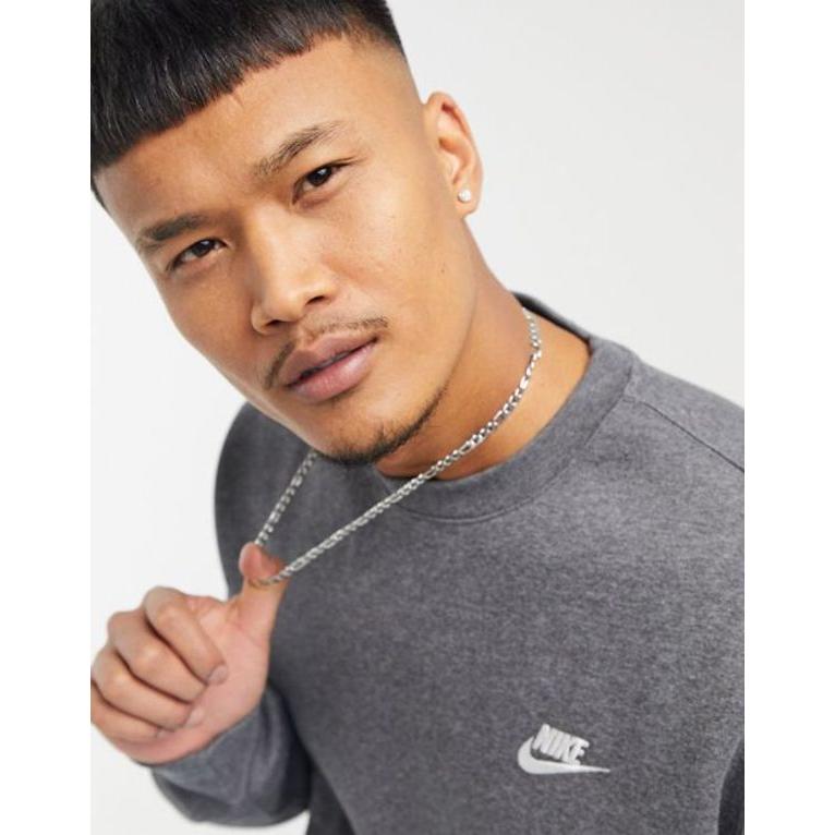 格安激安 ナイキ メンズ シャツ トップス Nike Club Crew Neck Sweatshirt In Dark Gray オンラインストア販売店舗 ファッション メンズファッション Www Cancunmexico Club