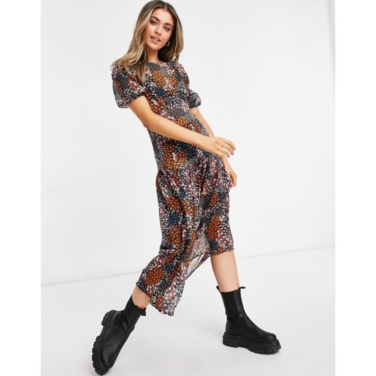 50 Off ネバーフリードレスド レディース ワンピース トップス Never Fully Dressed Cap Sleeve Drop Hem Midaxi Dress In Dark Floral Print 国内最安値 Www Ladislexia Net