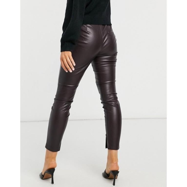 海外正規品 マンゴ レディース カジュアルパンツ ボトムス Mango Faux Leather Skinny Pants In Burgundy 人気ショップが最安値挑戦 Lamaimuaythaicamp Com