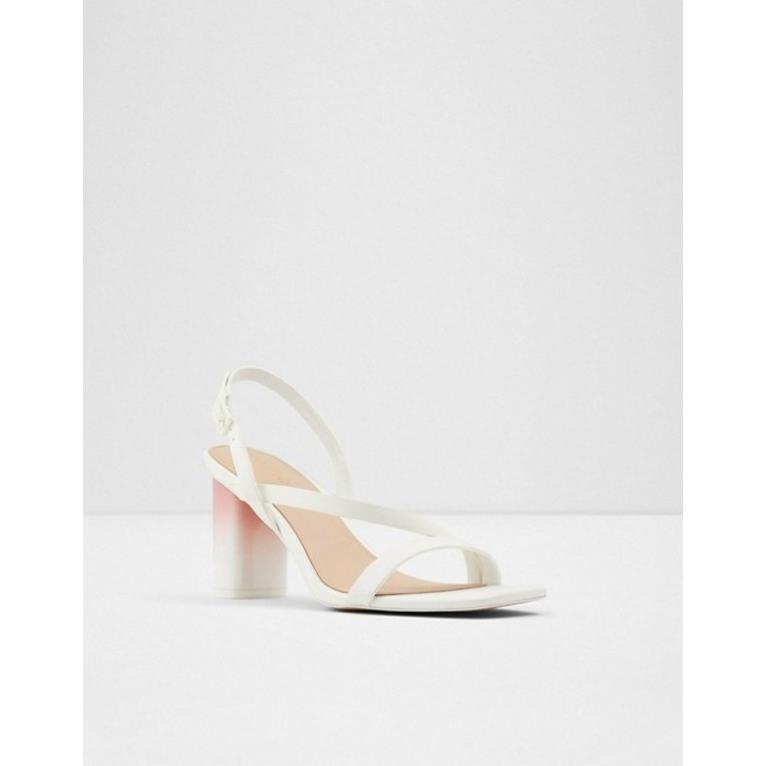 送料込 アルド レディース サンダル シューズ Aldo Adiemwen Ombre Heel Strapped Heeled Sandals In White 超大特価 M Mahdi Net