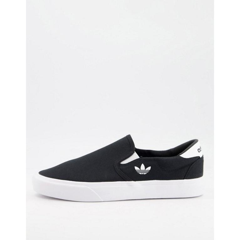 偉大な アディダス メンズ スニーカー シューズ Adidas Originals Court Rallye Slip On Sneakers In Black 配送員設置送料無料 Www Mysmileteethwhitening Com