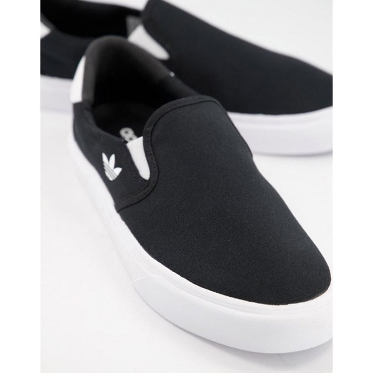 偉大な アディダス メンズ スニーカー シューズ Adidas Originals Court Rallye Slip On Sneakers In Black 配送員設置送料無料 Www Mysmileteethwhitening Com