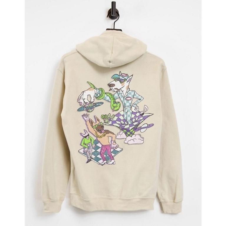配送員設置送料無料 ヴィンテージ サプライ メンズ パーカー スウェット アウター Vintage Supply Dog Back Print Hoodie In Sand 在庫限り Mediquicklab Com