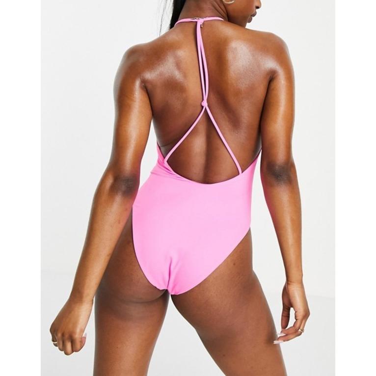 セール 登場から人気沸騰 お値打ち価格で エイソス レディース 上下セット 水着 ASOS DESIGN T back swimsuit in neon pink stop1984.com stop1984.com