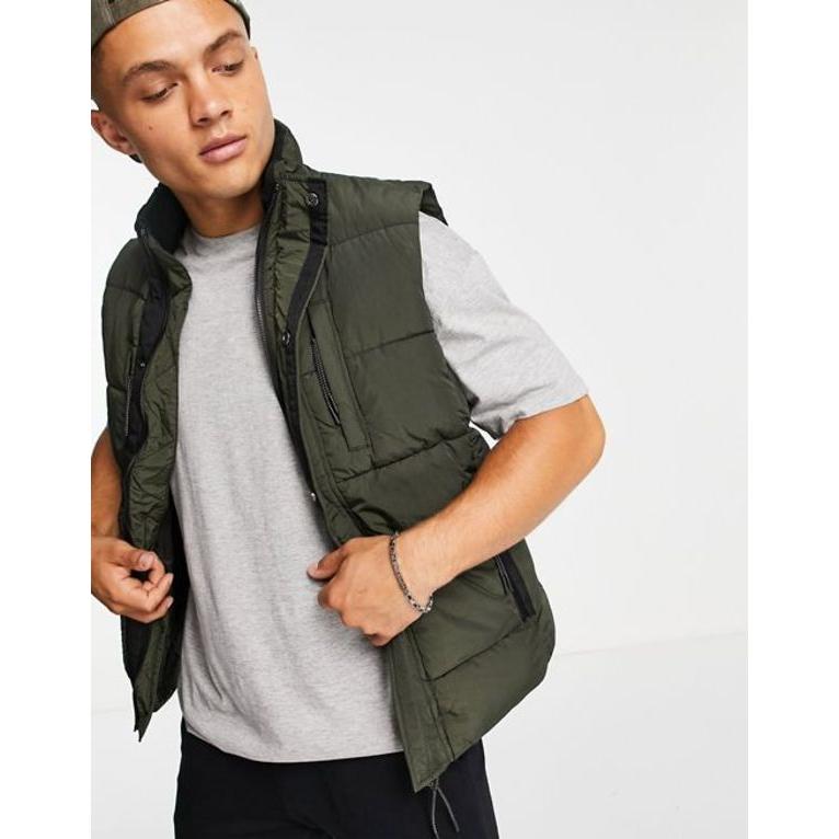 リバーアイランド メンズ タンクトップ トップス River Island Vest In Green 種類豊富な品揃え