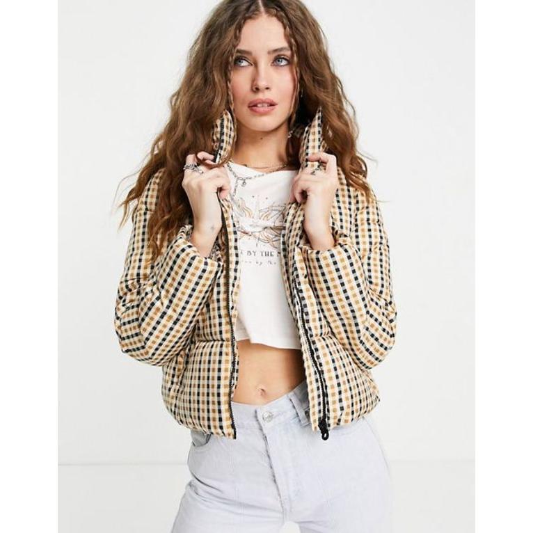 人気商品ランキング Only アウター コート レディース オンリー Padded Check Beige In Jacket チェスターコート サイズ M Us 6 Oak Lagunabeach Com