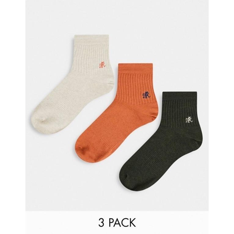 店舗良い Socks Crew Basic Gramicci アンダーウェア 靴下 メンズ グラミチ 靴下 メンズ グラミチ 3 Pack Multi In 靴下