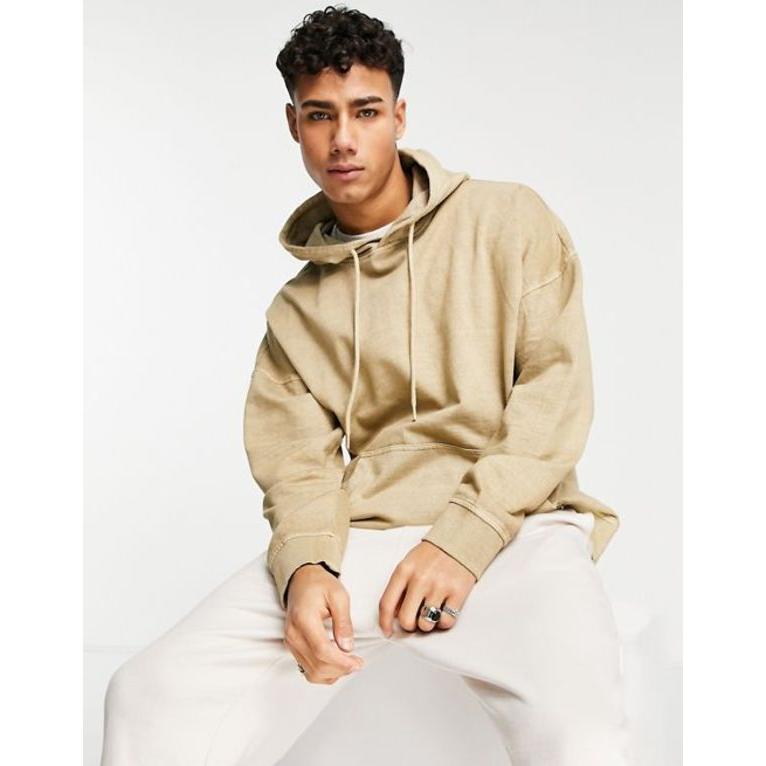 日本ファッション通販サイト オンリーアンドサンズ メンズ パーカー スウェット アウター Only Sons Oversized Hoodie In Washed Beige 大阪にあるの正規取扱店舗 ppmpvboe Kemdikbud Go Id