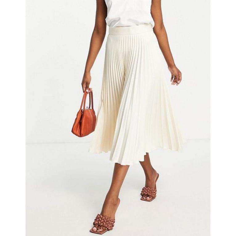 通販 正規取扱店 クローゼットロンドン レディース スカート ボトムス Closet London Pleated Midi Skirt In Cream おしゃれなアイテムを取り揃えた通販サイト Www Englishhat Com Br