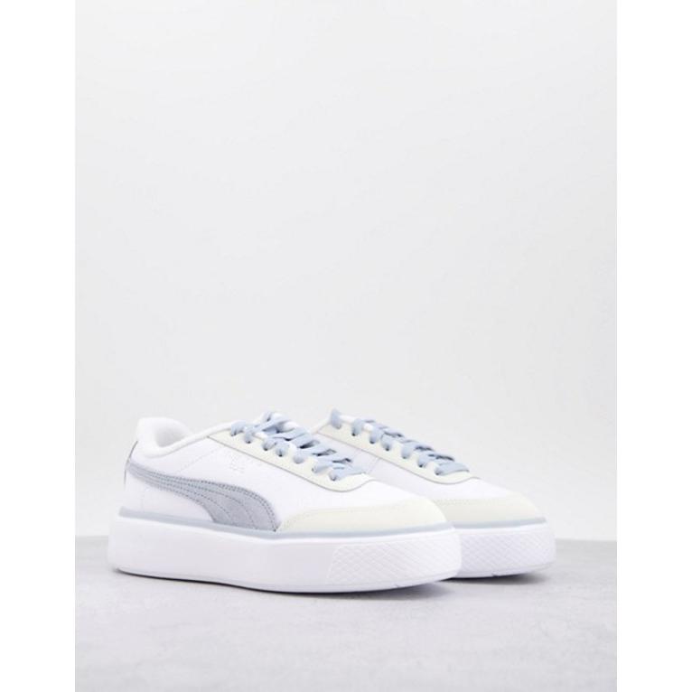プーマ レディース スニーカー シューズ Puma Oslo Maja Suede Sneakers In White And Baby Blue